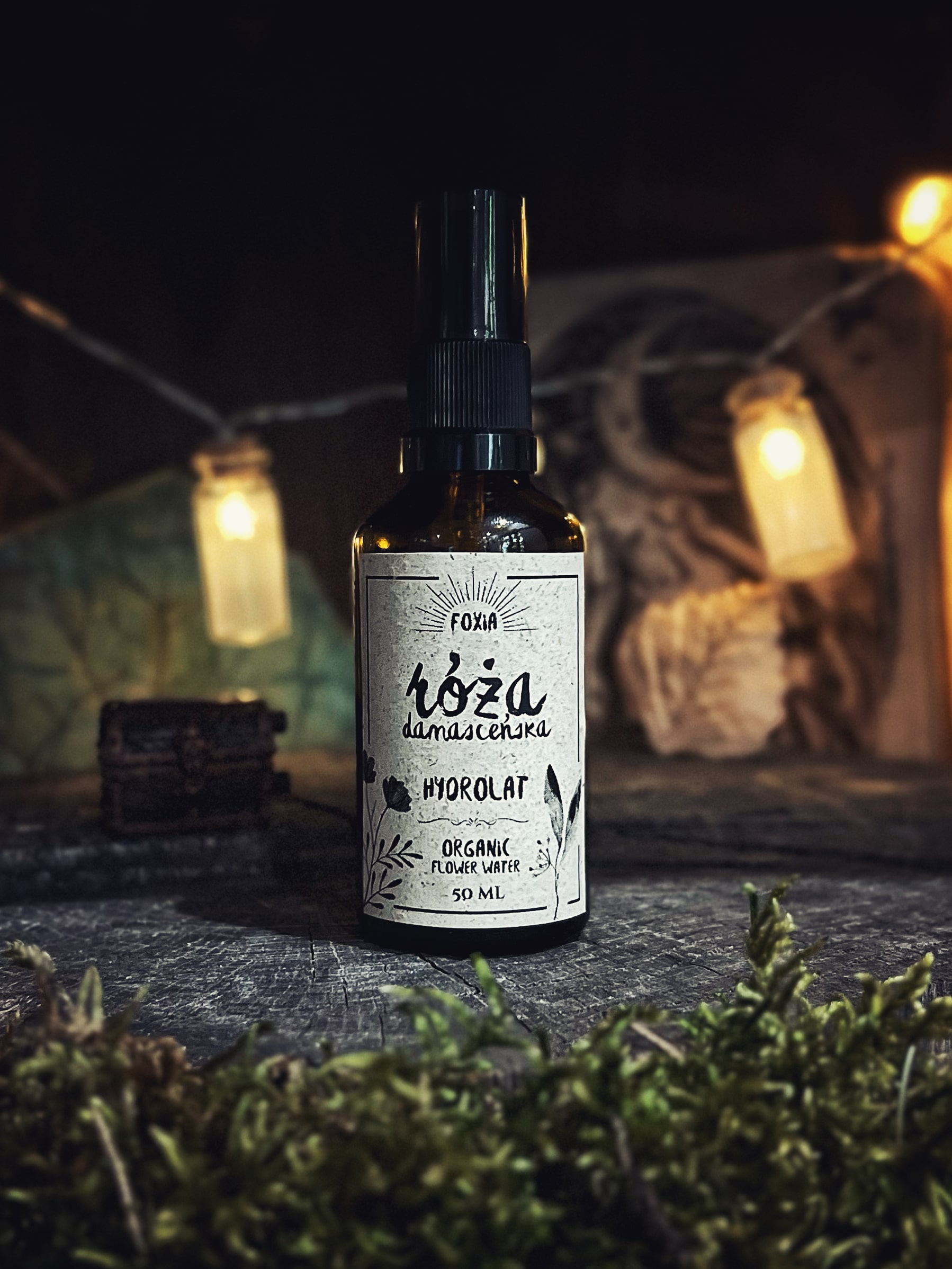 Hydrolat różany z róży damasceńskiej - Woda Kwiatowa 50ml - Foxia