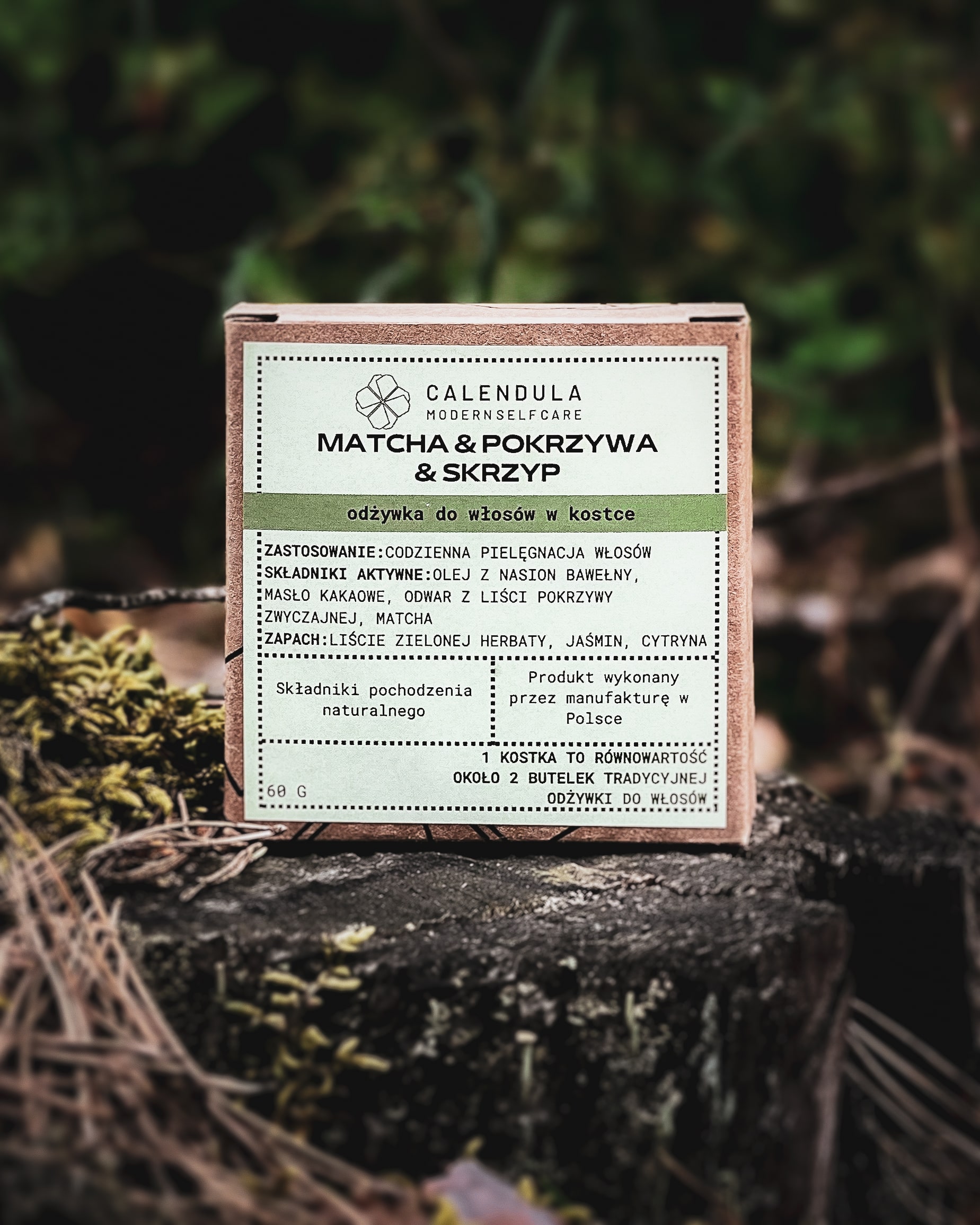 Odżywka do włosów w kostce - Matcha & Pokrzywa & Skrzyp